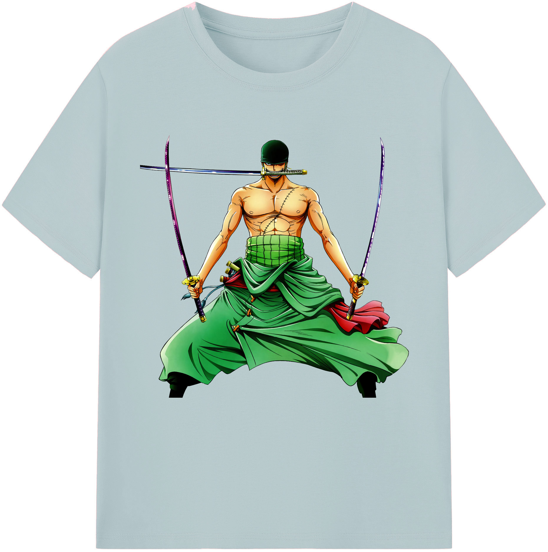 ワンピース ロロノア・ゾロ ONE PIECE Roronoa Zoro 綿100％半袖Tシャツ（フロントプリント）